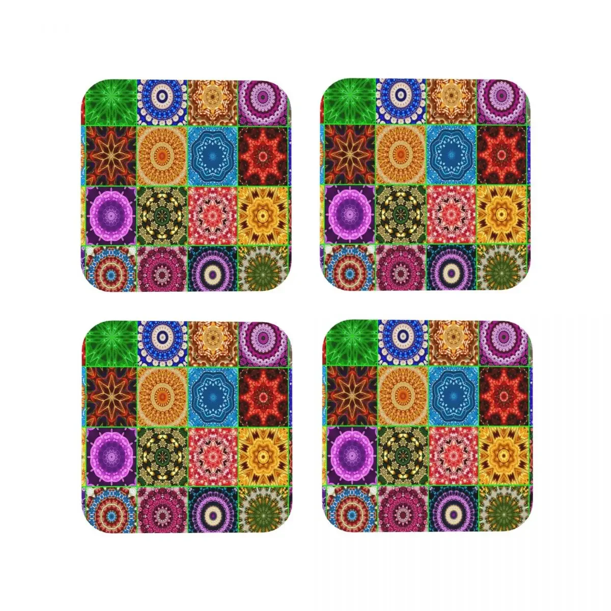 Mandala Tarot Coasters Coffee Mats Set of 4 Placemats Mug Tableware Decoration & Accessories Pads for Home Kitchen Dining Bar