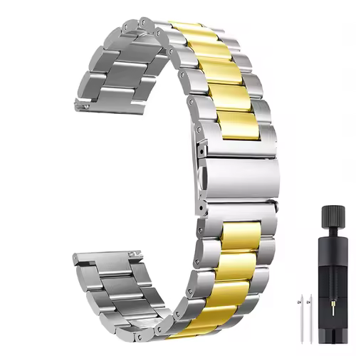 18mm 22mm 20mm Watch Band For Samsung Galaxy Watch 7/6/5/4/3 S3 Active2 Huawei Watch GT 6 Pro GT5 GT4 GT3 2 Stainless Steel Band - Image 34