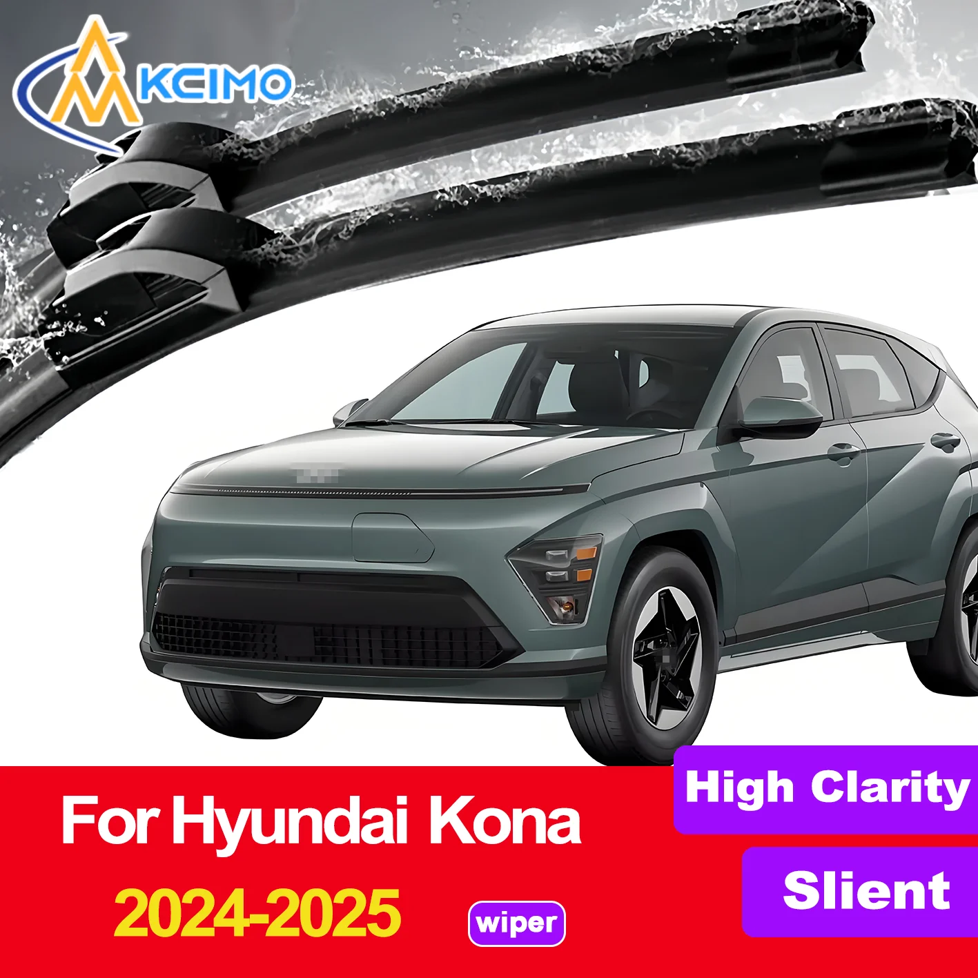 

New 2PCS HD Car Windscreen Wipers for Hyundai Kona SX2 2024-2025 Hyundai Kauai (Portugal) Front Windshield Accessories 2025 2024