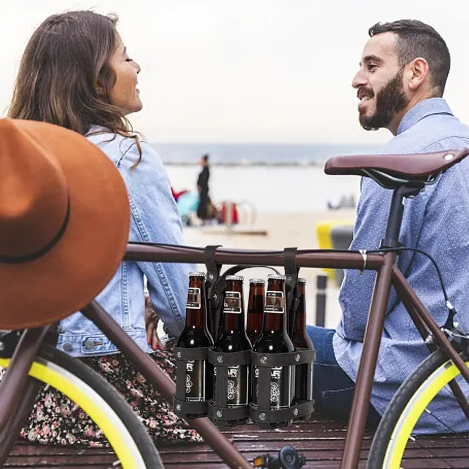 Beer Holder For Bicycle Cycling Beer Storage Spill-Proof Bicycle Wine Rack For Commuting Mountain Road Daily Outdoor Touring