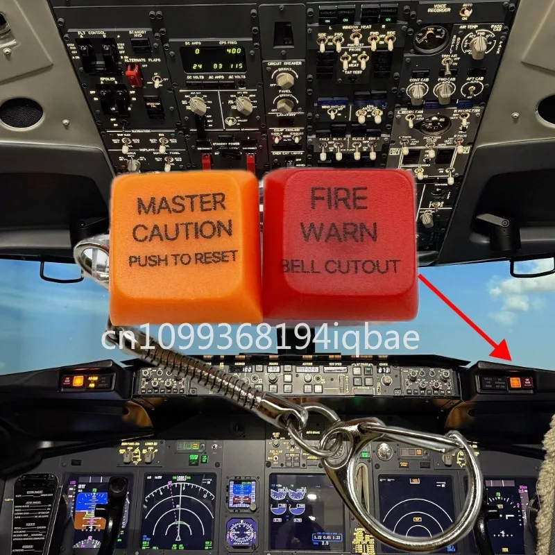 

Boeing 737NG 737-800 737MAX Main Warning Light Keychain