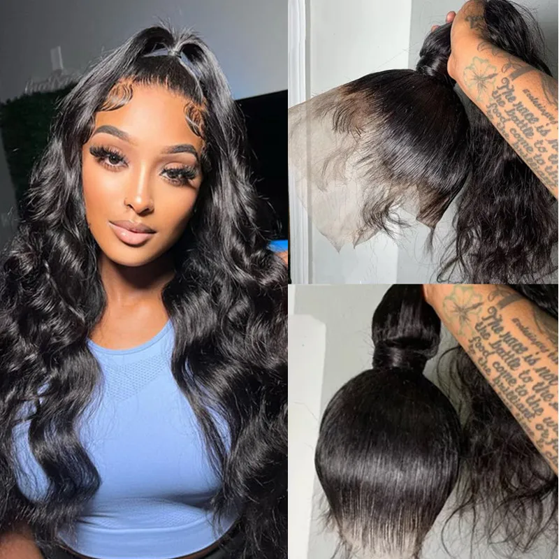 

Body Wave 360 Full Lace Wig Human Hair Pre Plucked 30Inch Black Brazilian Hair 13*6 360 Lace Wigs Human Hair For Black Women