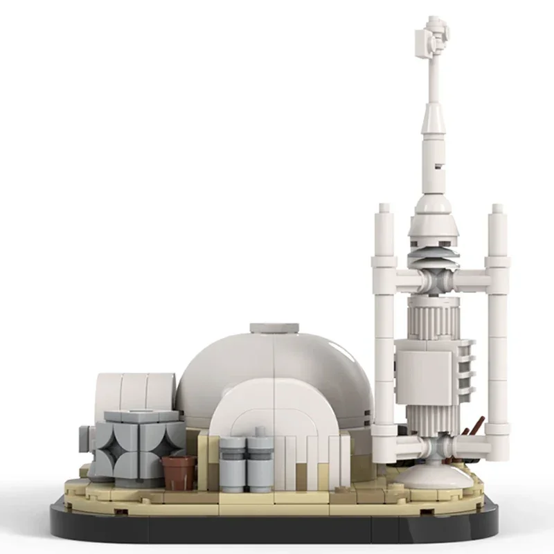 الكلاسيكية ستار الفيلم نموذج Moc قوالب بناء الصحراء المنزل Diorama التكنولوجيا وحدات كتل هدية عيد الميلاد لعبة لتقوم بها بنفسك مجموعات الجمعية