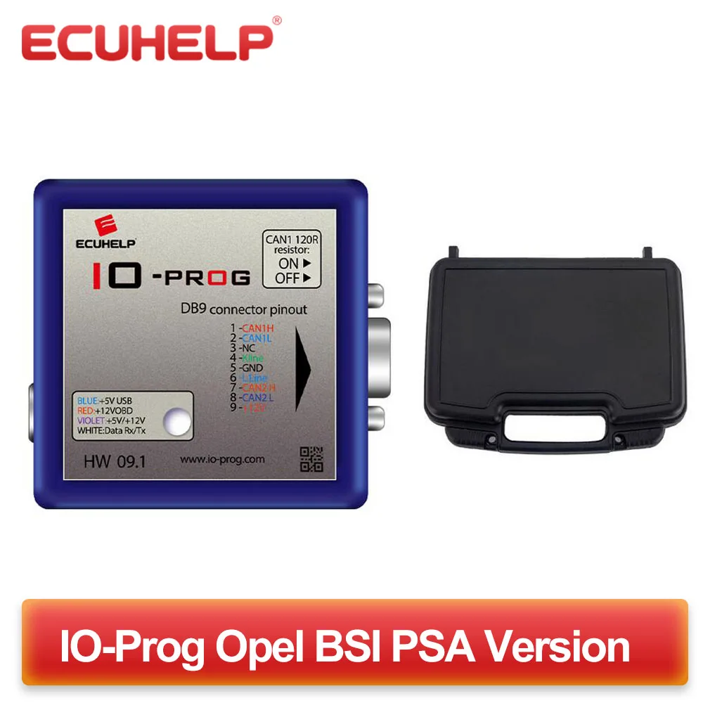 ECUHELP I/O Prog IO-Prog for Opel BSI PSA Version ECU BCM TCM EPS K-line and CAN compatibility via BD9 Connection / OBD