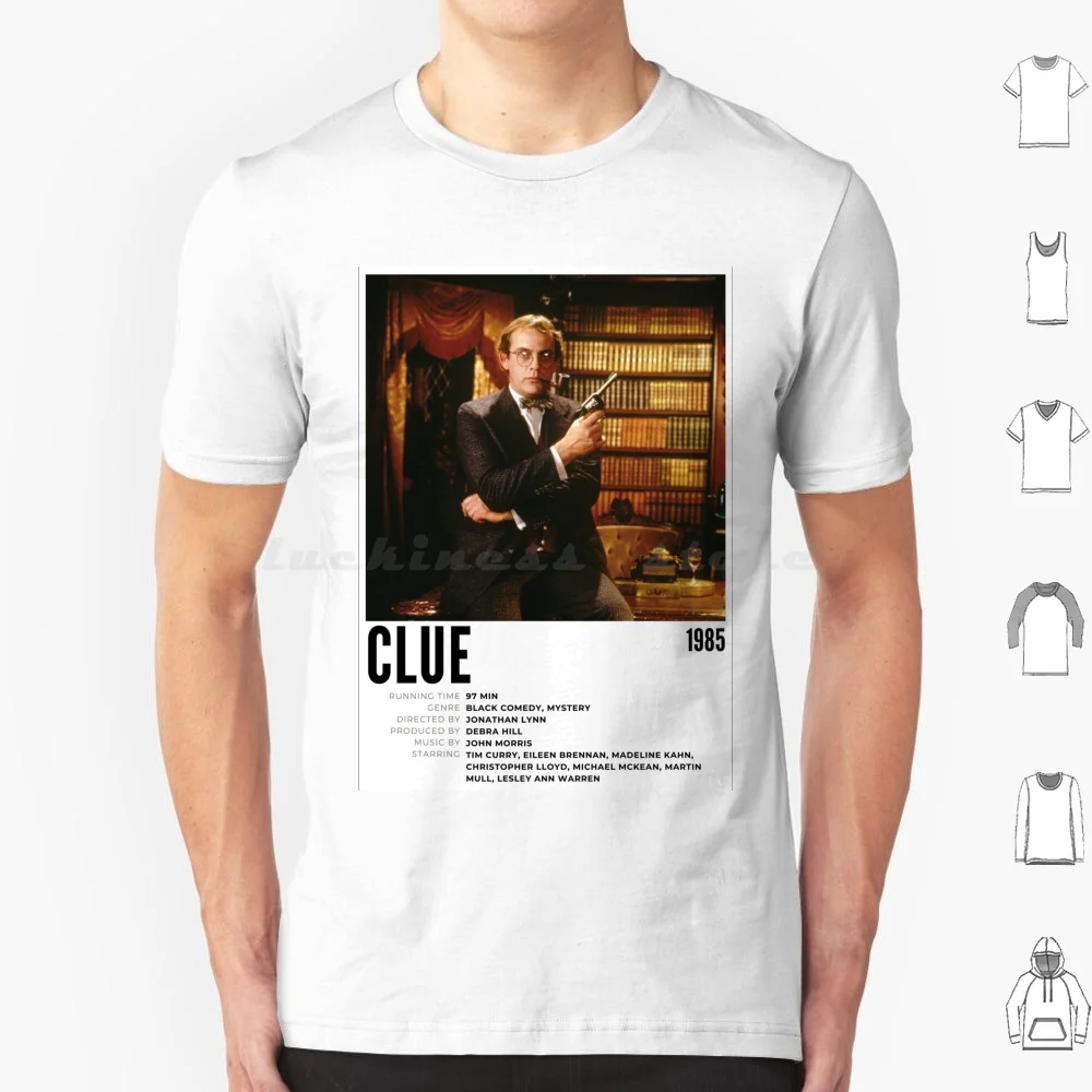 Clue and Cult Comedy T Shirt for Men and Women, DIY Print, Classic Comedy, Funny Movie QuerCurry, Mystery Horror planchers y, 1985