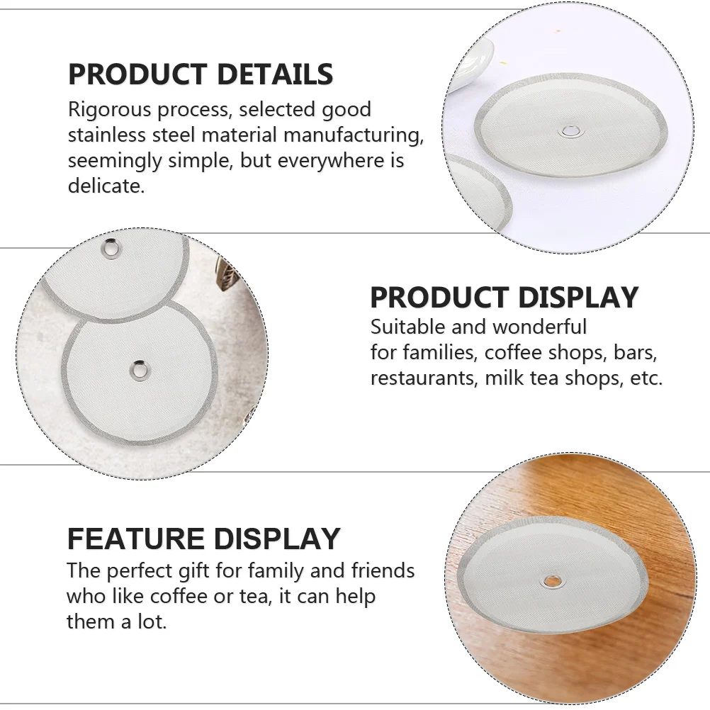 

3 шт., сетчатый фильтр из нержавеющей стали, детали портативной кофемашины, надежная сетка-фильтр для кофейника, идеально подходит для домашнего кафе