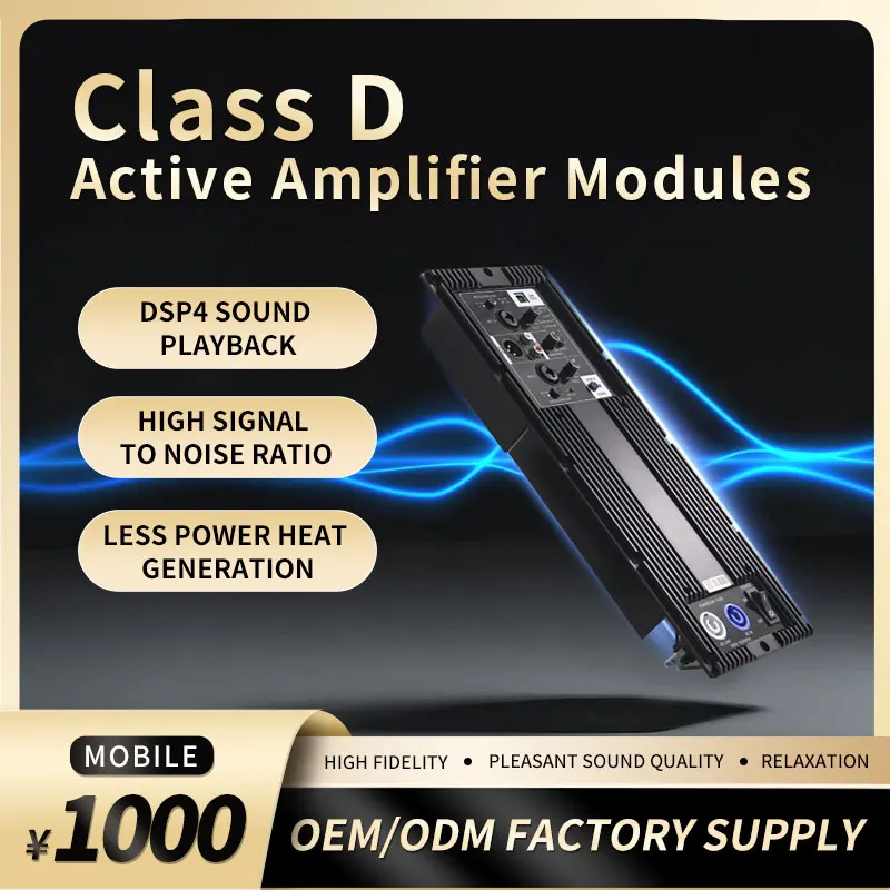 MD 800-Watt DSP 2-Channel Metal Power Amplifier Module Professional Class D Speaker Plate Board Active Subwoofer 1000W Output view 2