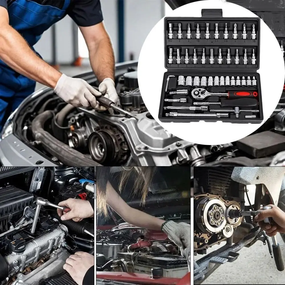 

Прочный набор гаечных ключей с храповым механизмом, износостойкий противоскользящий набор инструментов для домашнего обслуживания, прочный, многоцелевой