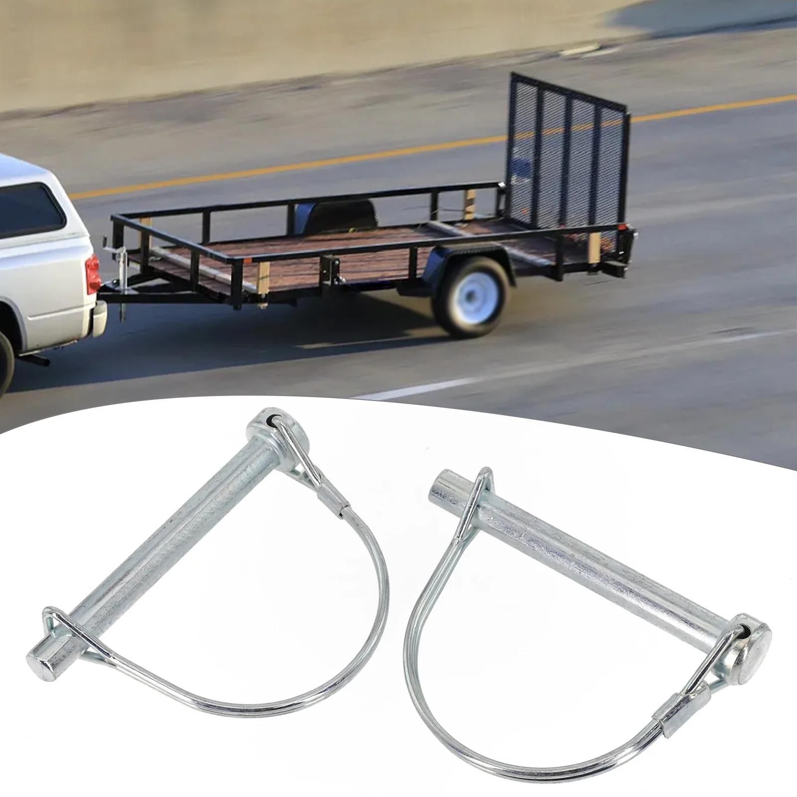Quick Lock Safety Pin Lock D Shape Metallocking Quick Lock Trailer Coupler M8*70mm Bicycle Stroller Cargo Boat