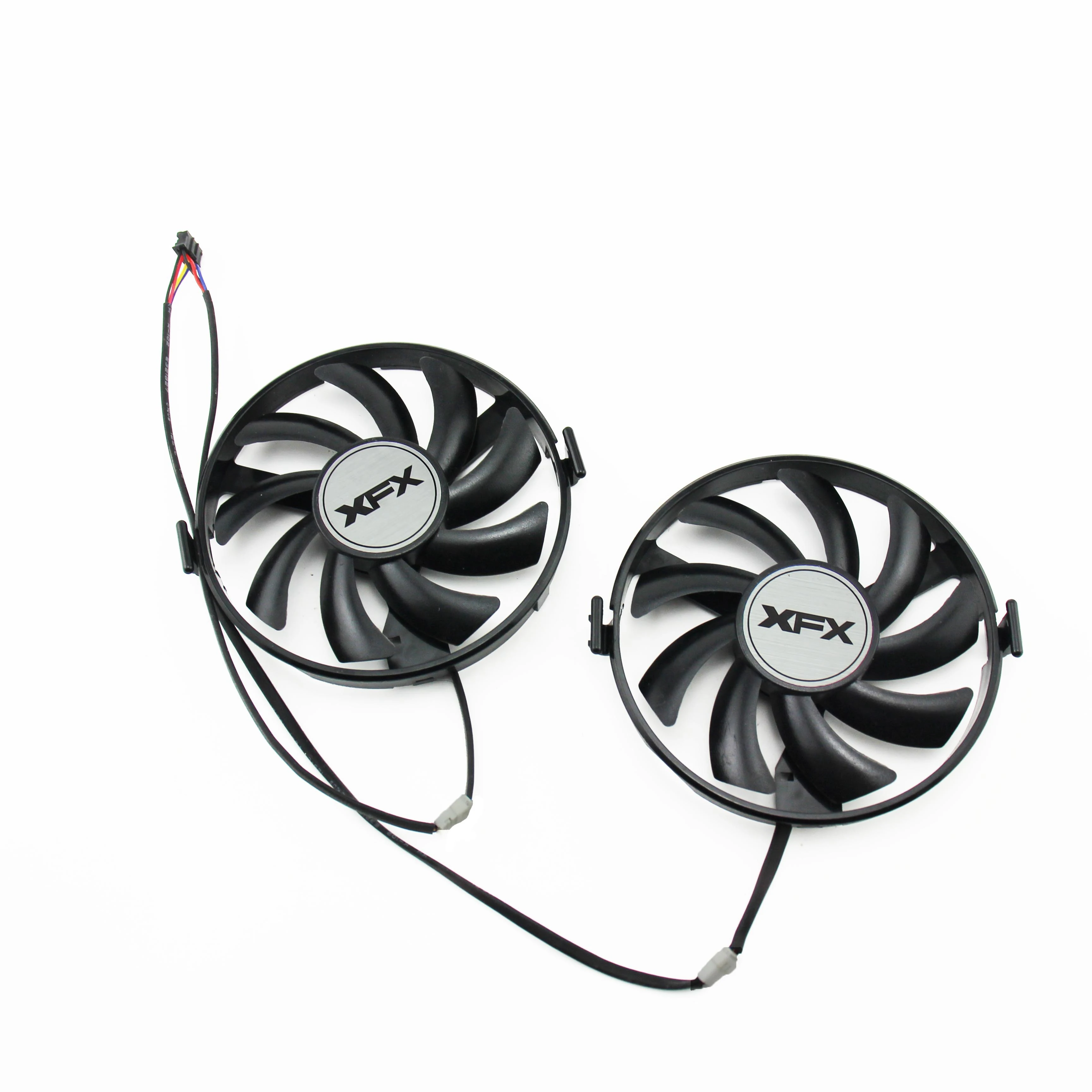 New FDC10U12S9-C 2pcs/lot 4pin DC12V 0.45A for XFX R7 360 370 R9 380 380X R9 370 370X  graphics card fan