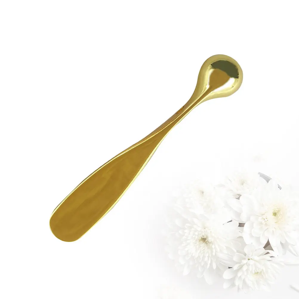 

2Pcs Eye Cream Spoon Massage Stick Zinc Alloy Portable Dual End Tool for Absorbing Cream Reducing Eye Puffiness Skin Care Face