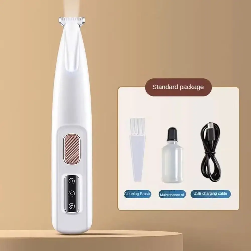 Multifuncional Pet Hair Clippers, Barbeador recarregável à prova d'água com LED, Pet Light Trimmer, Cabelo Displa J5R2