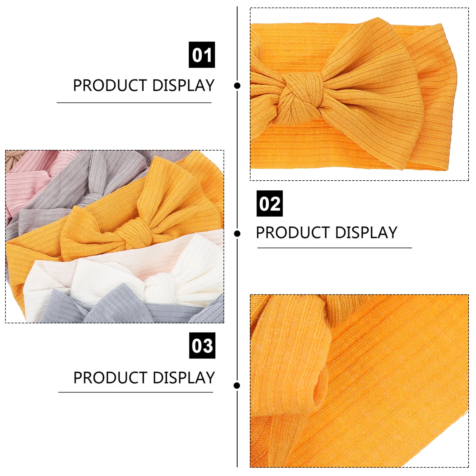 

8Pcs Newborn Knot Headband Baby Bow Hair Wraps Infant Wide Headbands for Photo Shoots Keepsakes Baby Knot Headband