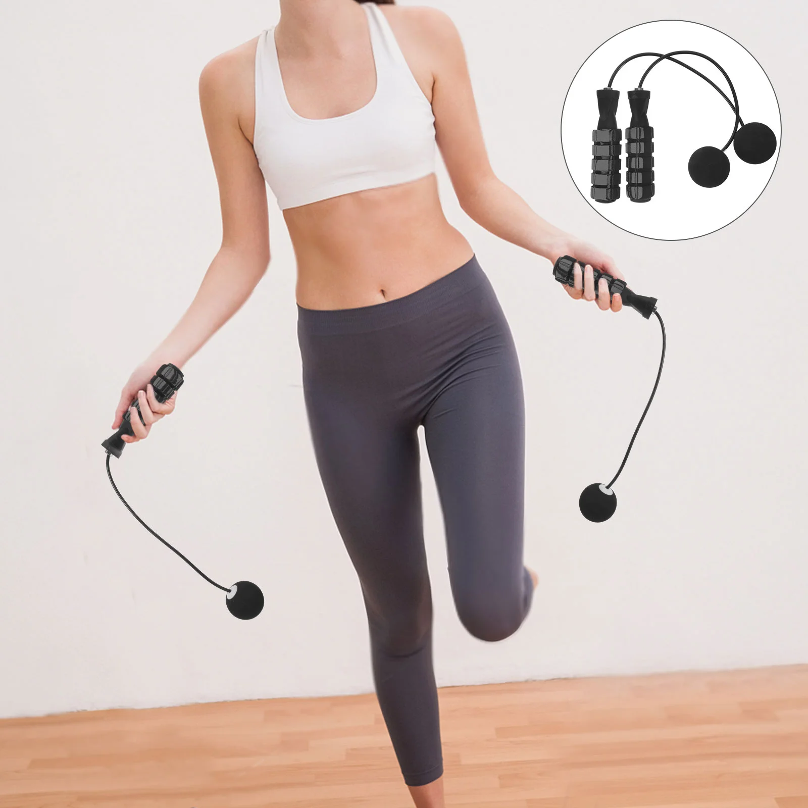 Fitness Exercise Skipping Rope Equipment Weighted Cordless Jump Sports Graffiti Workout Pvc Ropeless Indoor Jumping Rope