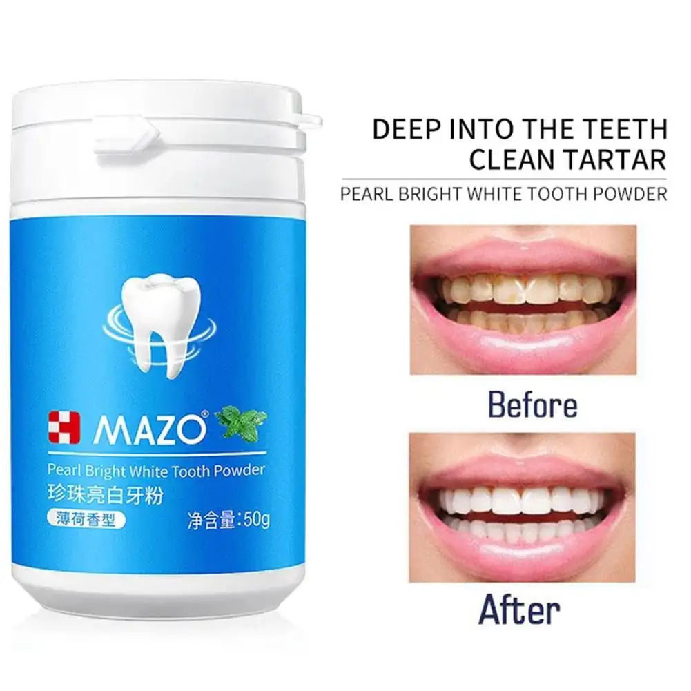 Pearl Bright Teeth Whitening Powder denti Brightening igiene cura macchia pulizia essenza dei denti orali rimuovere la placca del prodotto O9W2