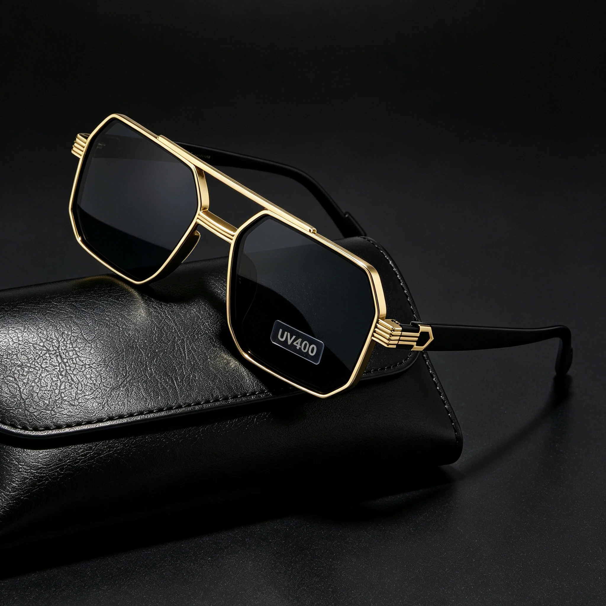 Double Bridge Square Octagonal Sunglasses For Men Women UV400 Protection Vintage Luxury Fashion Driving Sun Glasses Eyewear 2026