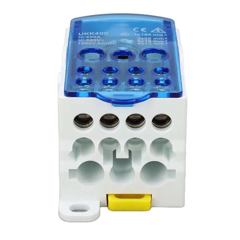 690V Terminal Block Junction Box 400A Red Blue Yellow Green DIN Rail Distribution Box Power Distribution Box