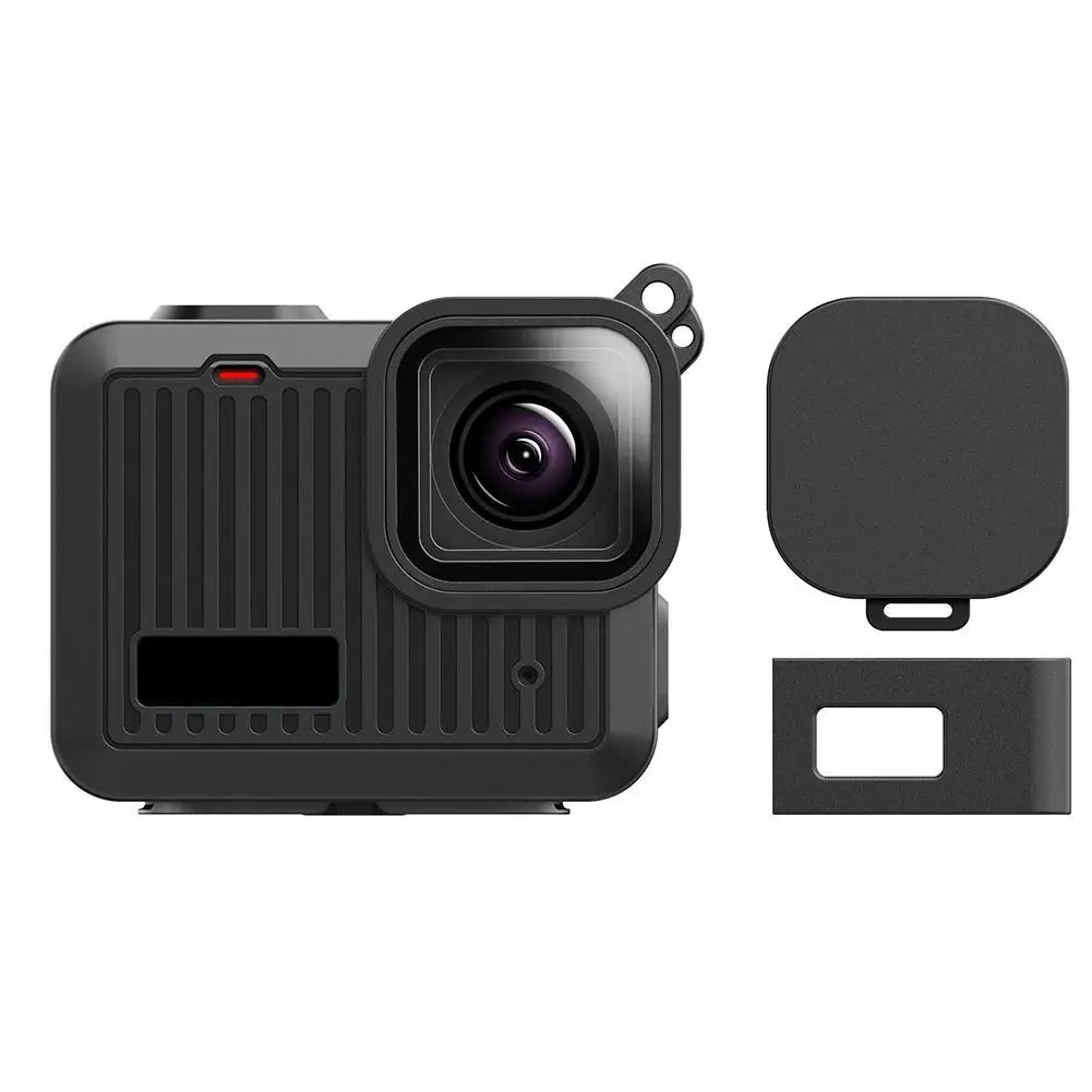 Silicone Protective Cover For Go Pro HERO Dust Resistance Lens Cover Protector With Anti-lost Rope Action Camera Accessories