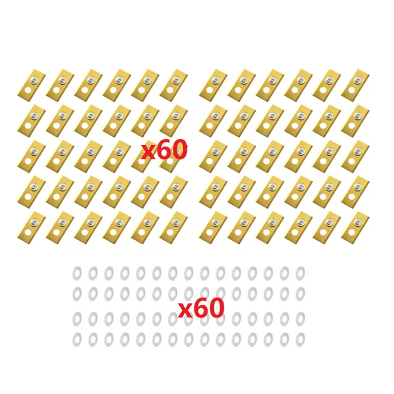 

AONEQ-60 Pcs Replacement Blades With Plastic Washers For Mammotion Luba & Yuka All Series Replacement Robotic Lawnmower Blades A
