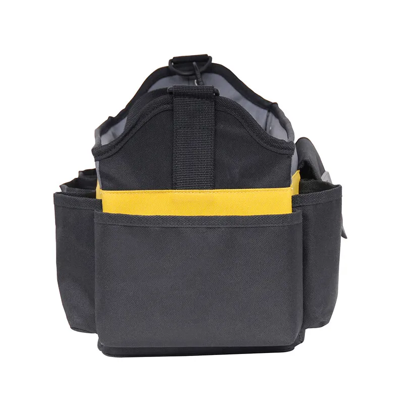 Stanley STST1-70718-23 Essential Open Tool Bag 12In Heavy Duty Steel Handle Multi-Pockets Storage Case for Small Parts