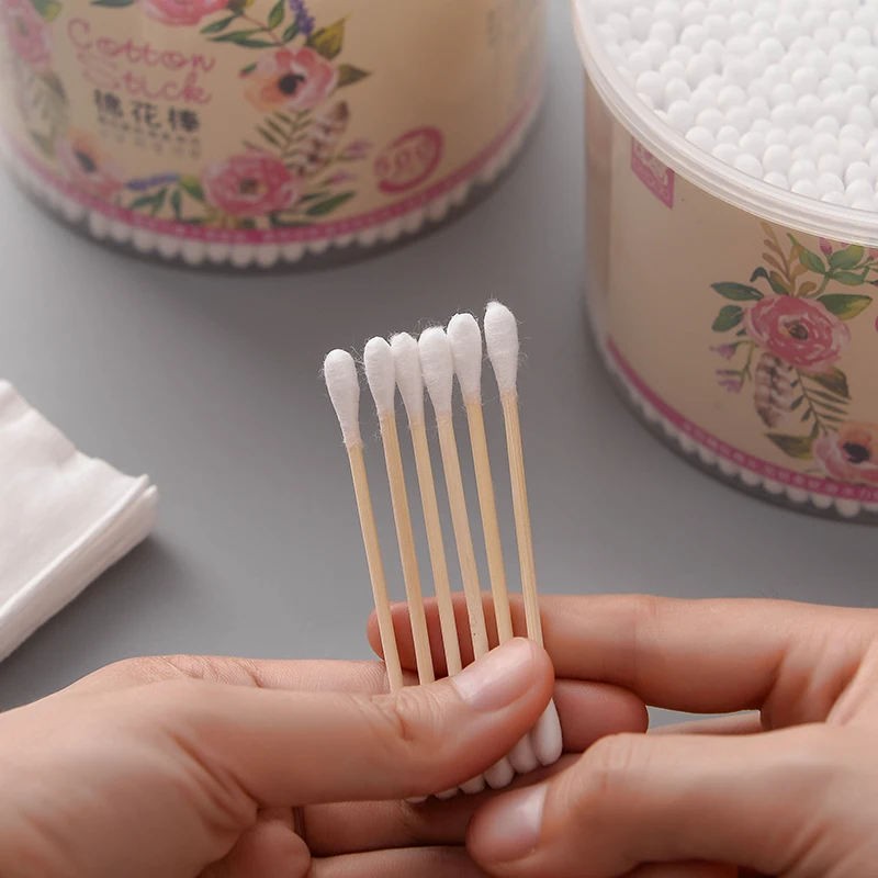 Boxed Double Head Cotton Swab Household For Makeup Disposable Cleaning Round Head Cottons Stick