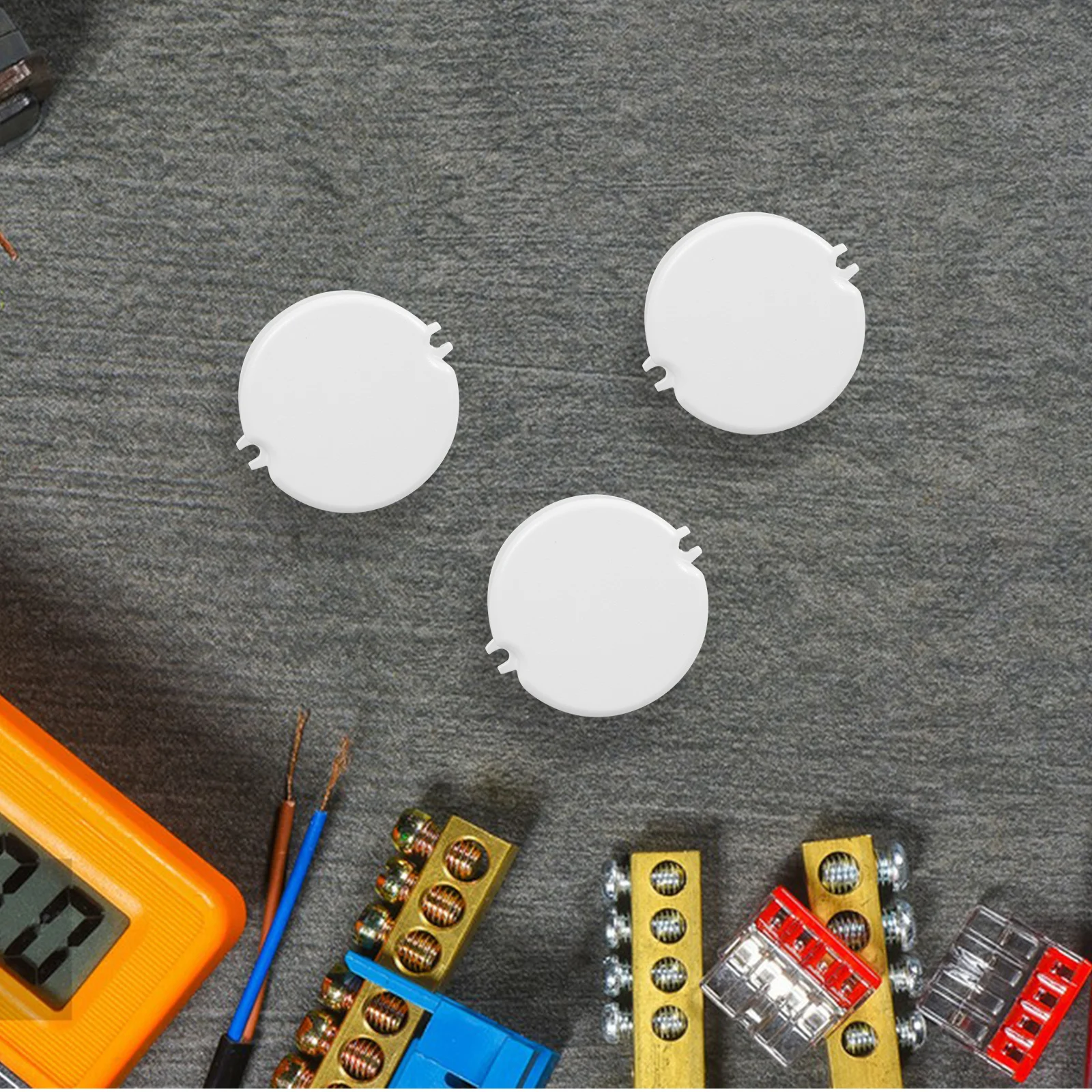 

10Pcs Plastic Circular Case Mini Round Enclosure for Small Electronics Portable Weather Resistant Control Box Indoor Outdoor Use