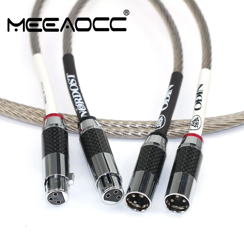 Un par de conectores XLR HiFi Nordos Odin Sterling Silver, cable de Audio, Canon, Balance, RCA, Lotus Plug, Cable de señal