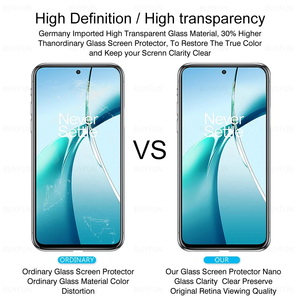 Protector de pantalla de vidrio templado para OnePlus Nord CE4 Lite 5G, película protectora HD de 6,67 pulgadas, 2024