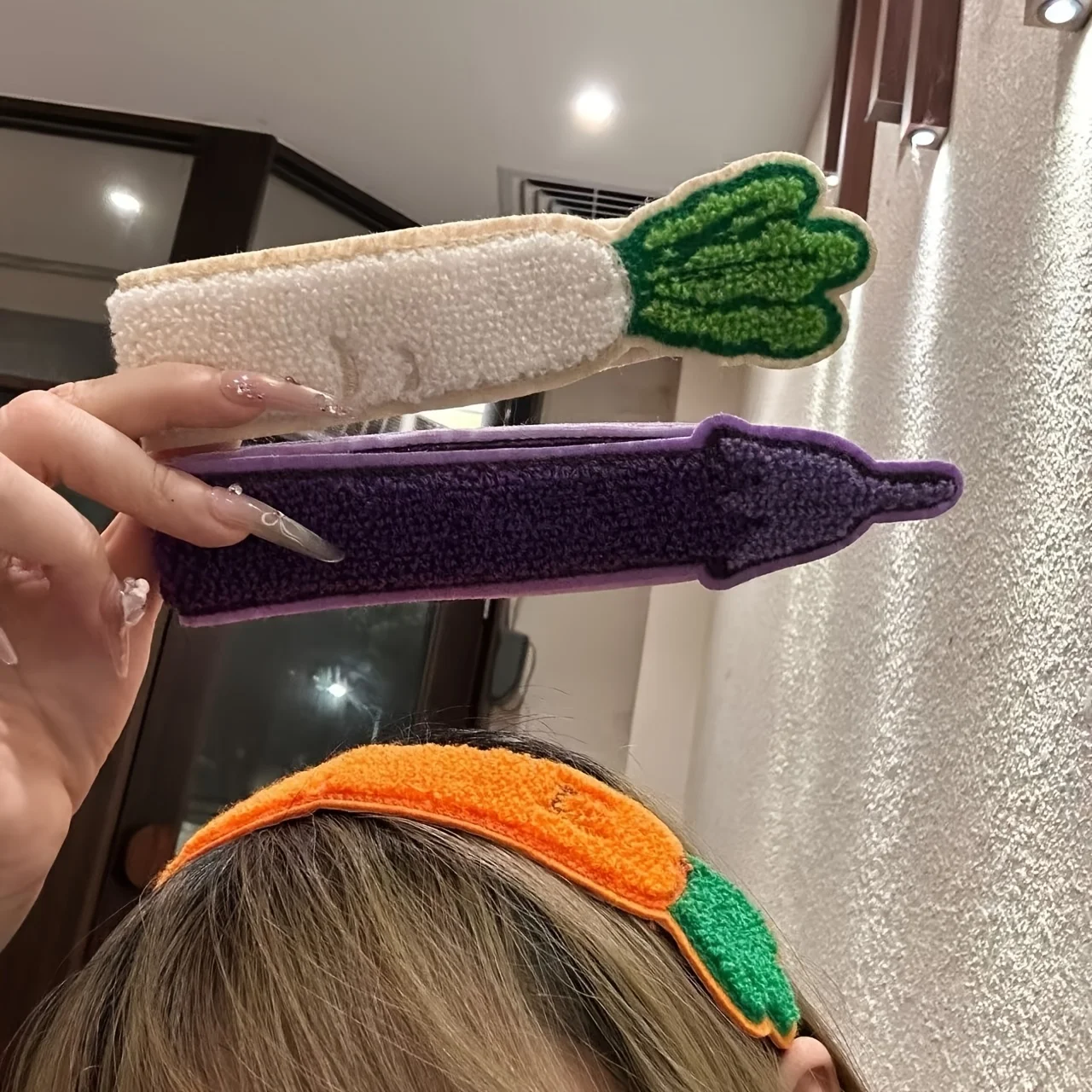5 pièces de franges autocollantes super mignonnes et amusantes, à effet magique, motif dessin animé, pour la maison, sans couture, pour le lavage du visage et le maquillage, accessoire capillaire