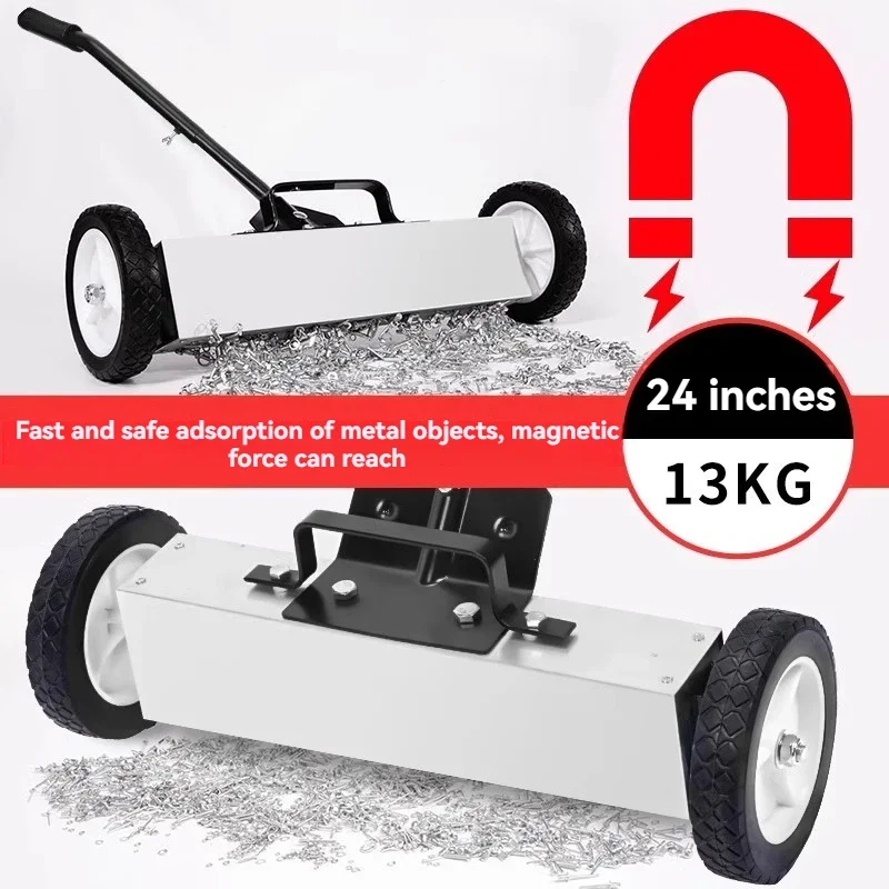 Hand Push Magnetic Magnet Car Cleaning Tool Broom Workshop Cleaning