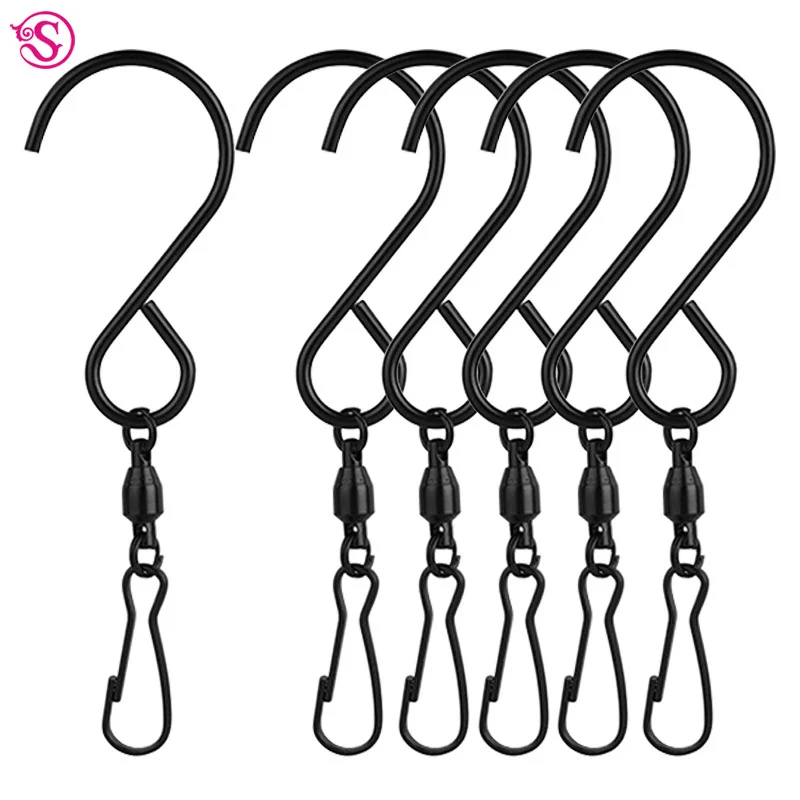 5/10Pcs Swivel Hooks Clips Stainless Steel Hooks Smooth Spinning for Hanging Wind Spinners Wind Chimes Crystal Party Tools