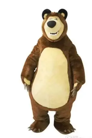 

New Adult Foam Deluxe Bear Party Mascot Costume Christmas Fancy Dress Halloween Girl Mascot Costume Free Ship