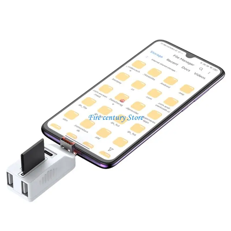 J6PA 5 Port USB3.0/USB2.0+Typ C Adapter Card Reader Direct Plug Multi -Port -Konverter Portable Data Fast Read Erweiterung