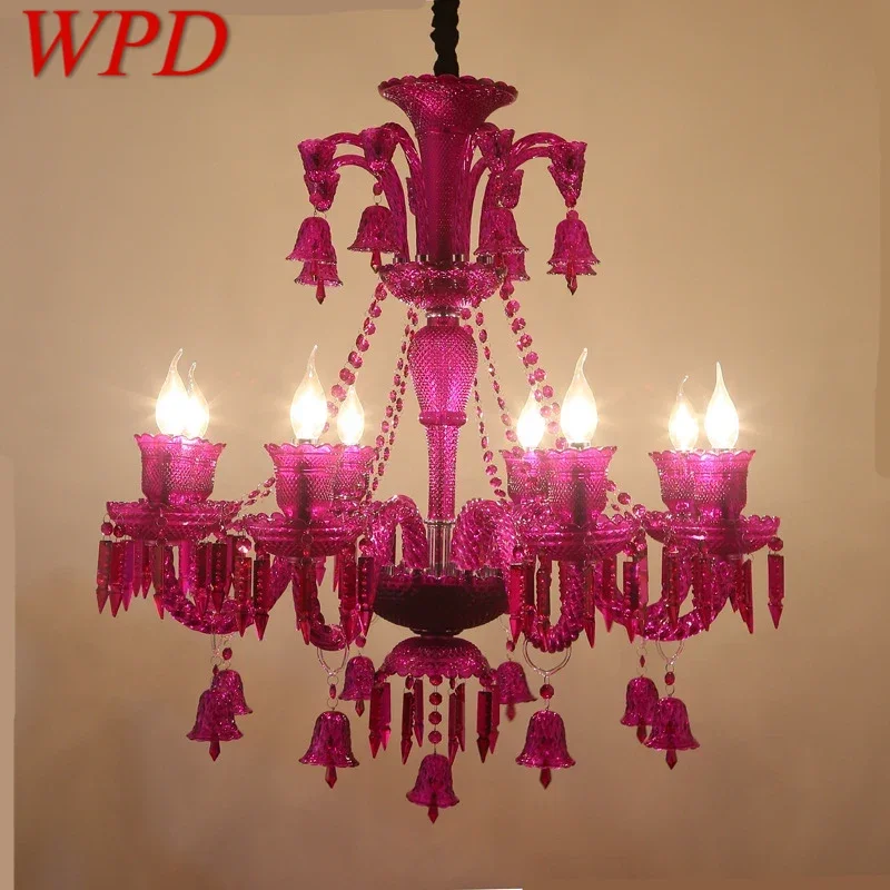 

WPD Luxurious Style Crystal Pendant Lamp European Candle Lamp Art Living Room Restaurant Bedroom Villa Chandelier