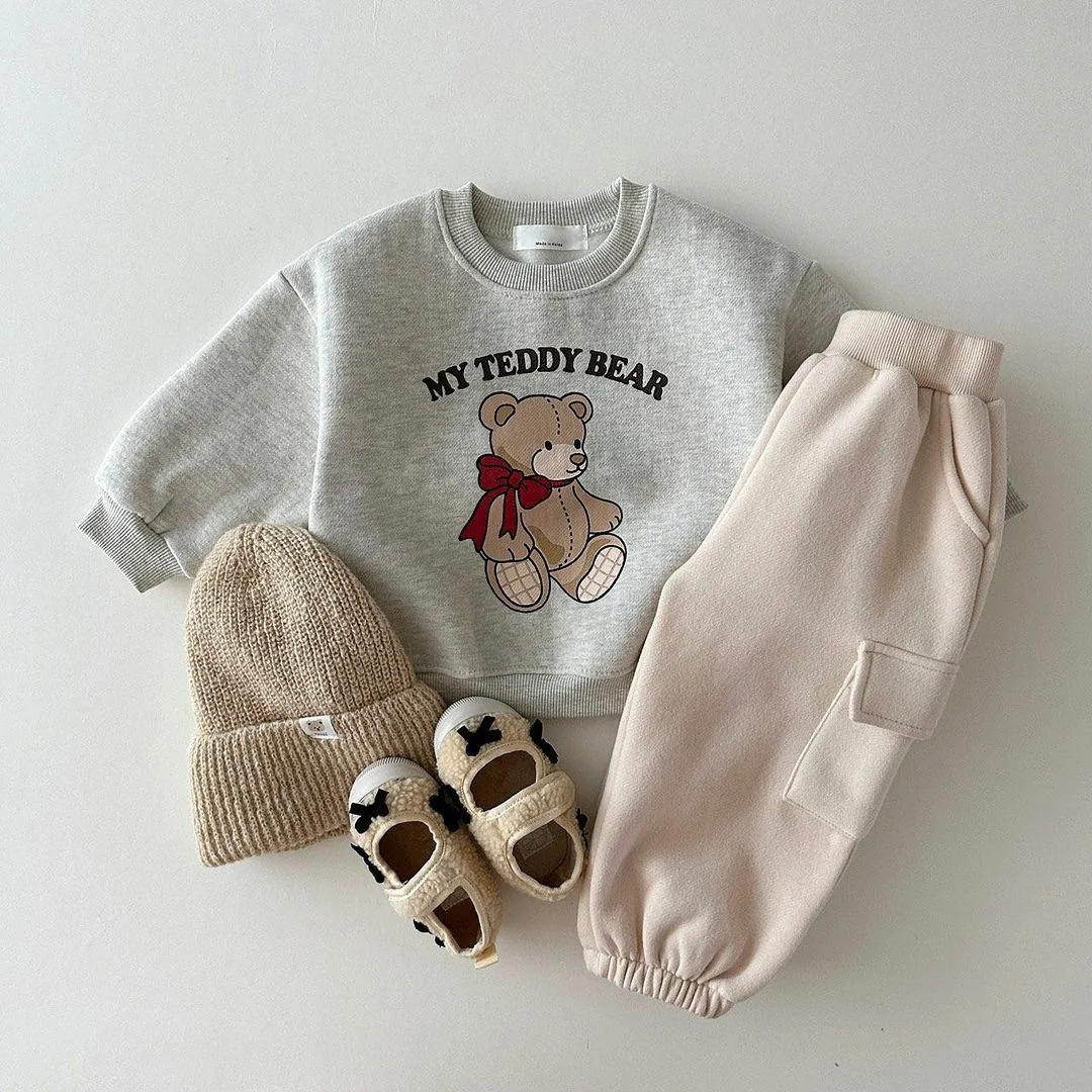 

Baby Girls Sweatshirts Autumn Cartoon Rabbit Bear Printed Kids Baby Girls Tops Fashion Versatile Loose Toddler Girls T-shirt