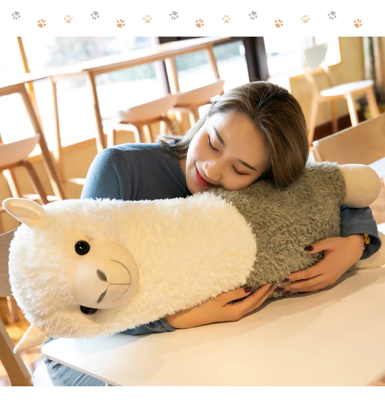 Juguetes de peluche de Alpaca gigante, muñecos de peluche suaves de animales de moda, silla de oficina, sofá, almohadas Kawaii, regalo de cumpleaños para niños y niñas