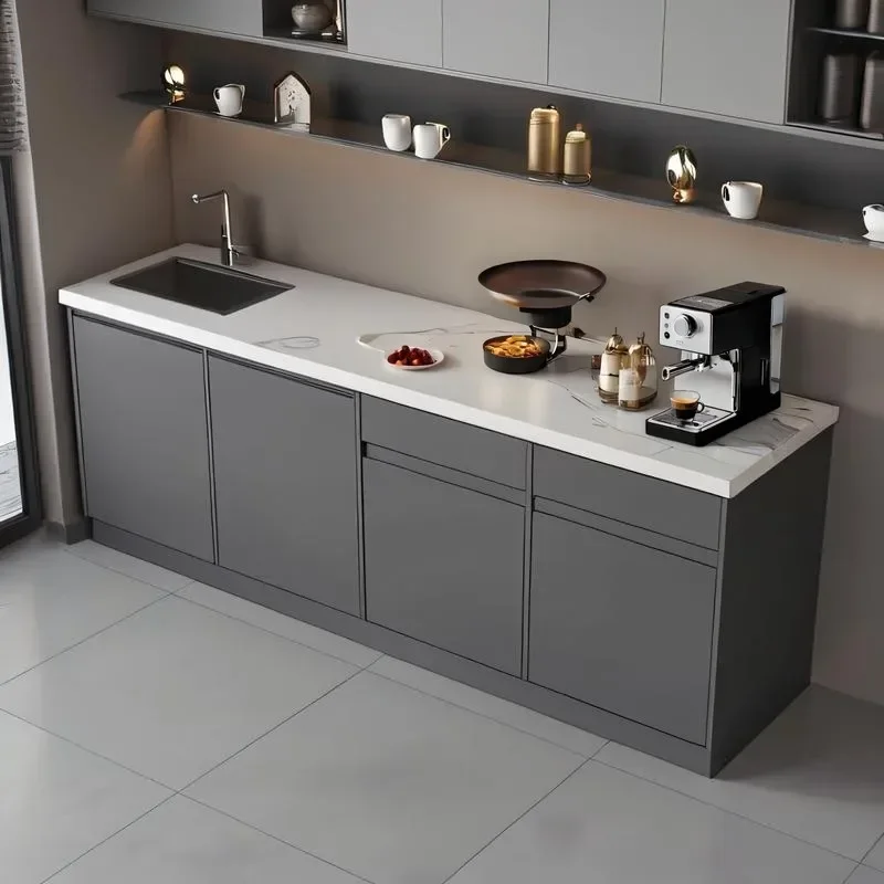 TAO  The company's water bar integrated cabinet is simple commercial island coffee pantry wall marble