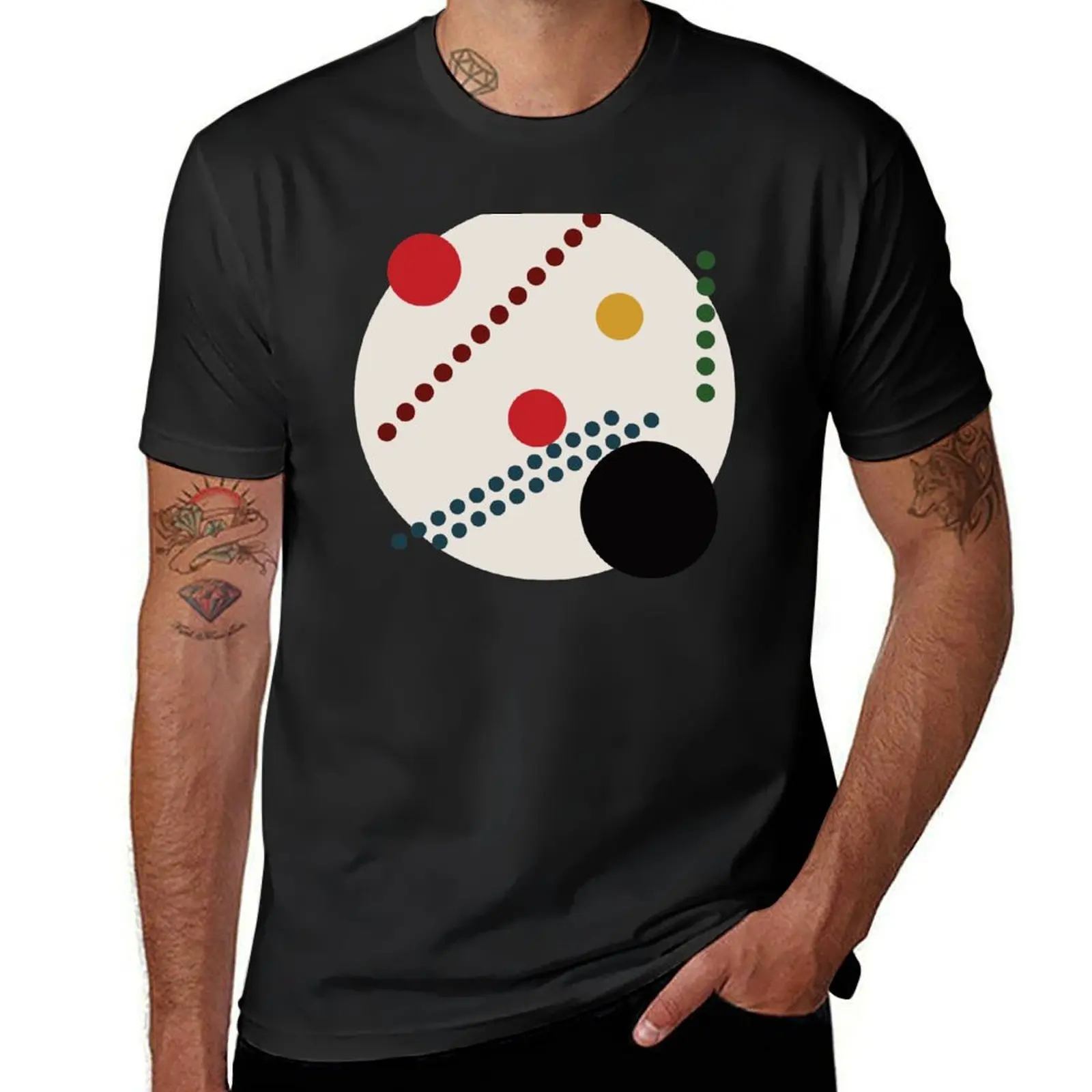 Suprematist malevich inspired minimalist circles composition 4 T-Shirt plus size tops boys animal print blacks t shirt for men