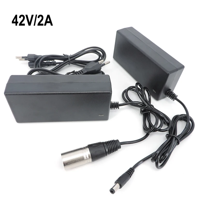 36V 42V 2A 60W AC to DC 5.5 3PIN XLR plug power supply adapter Charger Lithium Li-poly EU us c1