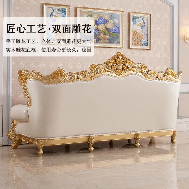 Villa large flat-floor apartment luxury carved furniture high-end 124 sofa combination