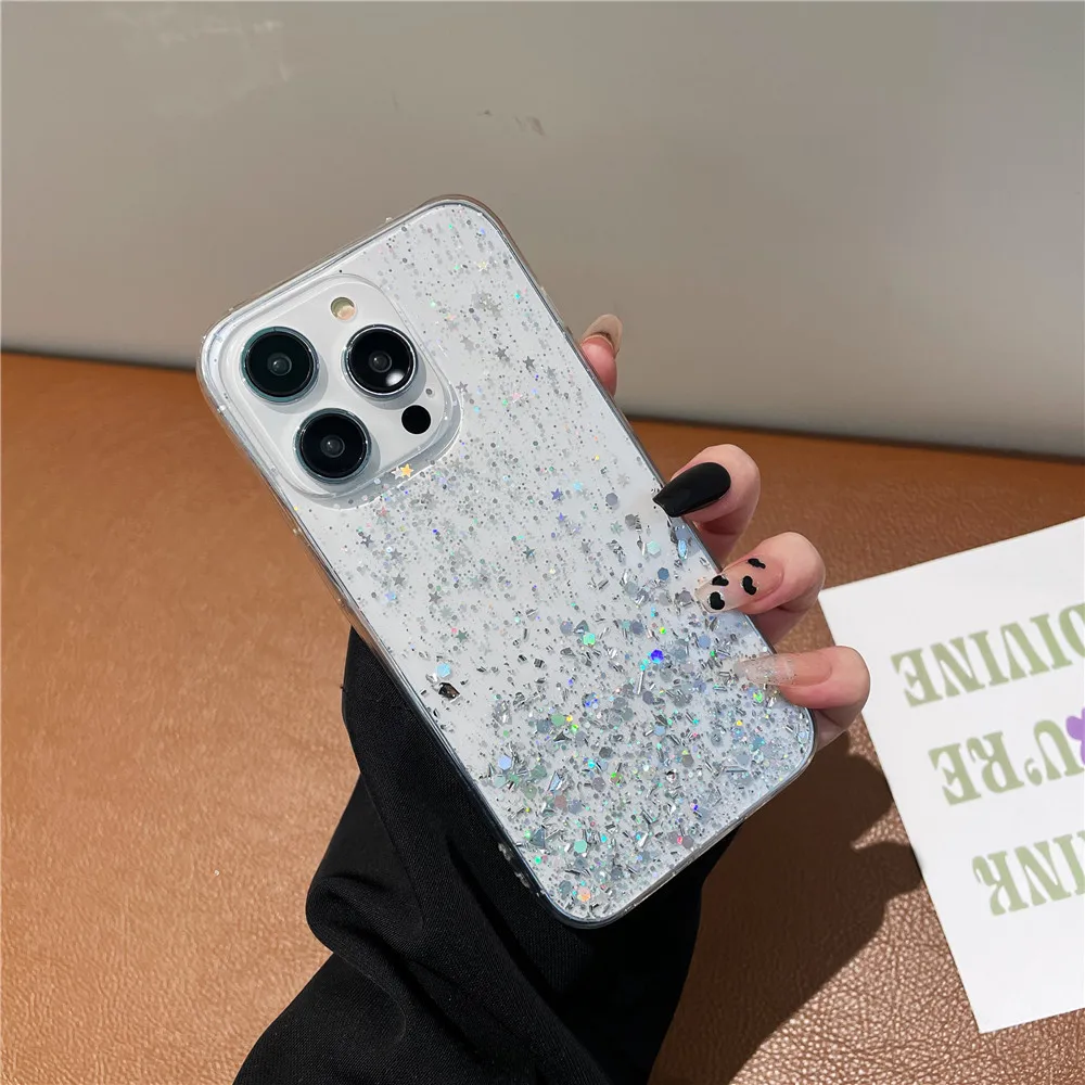 Shiny Glitter Phone Case For Redmi A3 13C Note 13 Pro Plus 5G For Xiaomi POCO M6 Pro 4G X6 Pro 13 Lite 13T Soft Silicone Cover