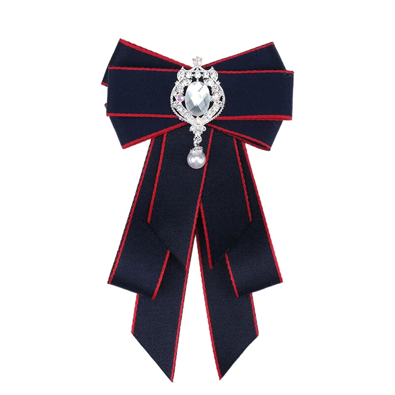 Heiße Schule Mädchen Junge Elegante Klassische Retro Große Fliege Krawatte Strass Corsage Bowtie Krawatte Geschenke für Frauen Formale Krawatten – Detail 14