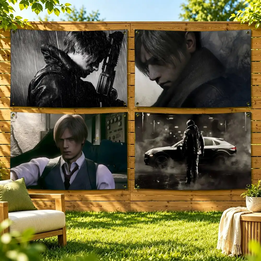 Leon Scott Kennedy Game Flags Soft Durable Tapestry Skin-friendly For Outdoor Party Home Living Room Bar Bedroom Decoration