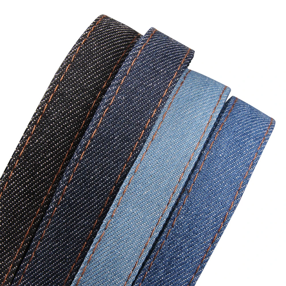 5 Meter Denim-Gurtband, flaches Cowboy-Stoffseil für DIY-Bastelarbeiten, Halsketten, Haaraccessoires, Heimdekoration. – Detail 1