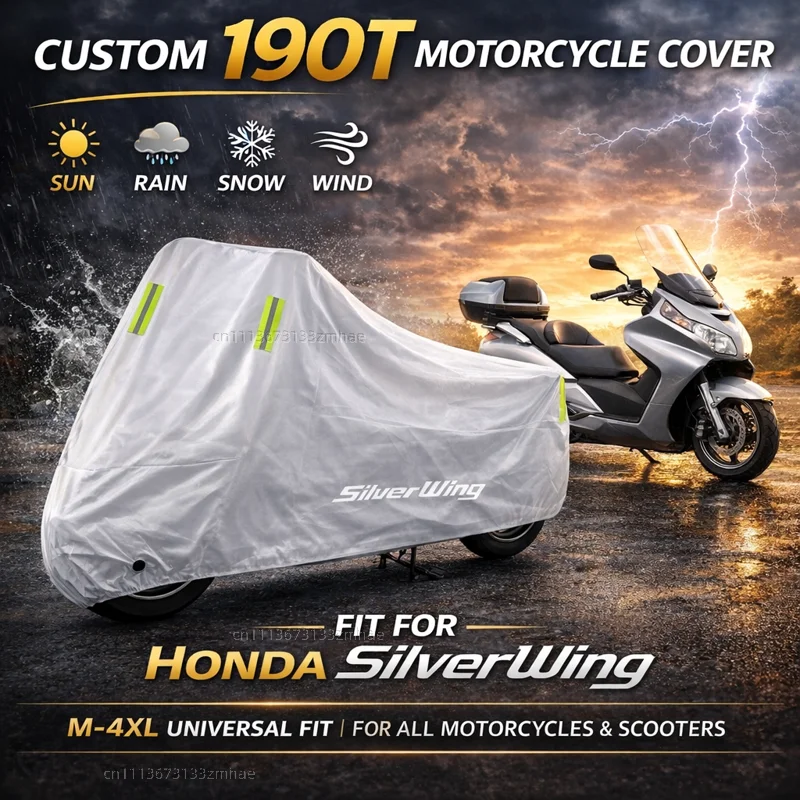 For Honda FCS600 Silver Wing SilverWing GT400 600 Scooter Cover Waterproof Heavy Duty Outdoor Rain Dust Sun Protector