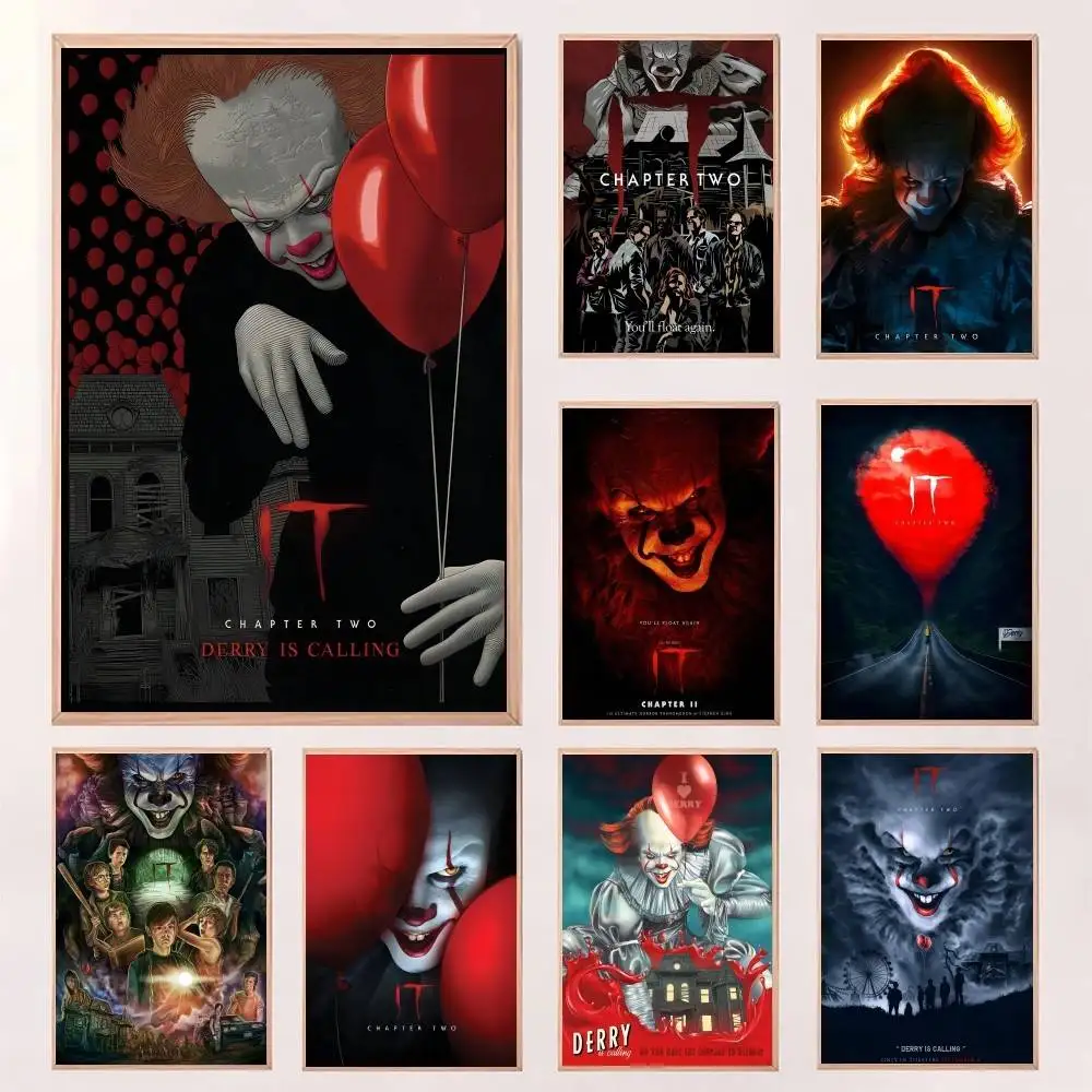 1 قطعة IT It الفصل الأول الرعب المشارك ذاتية اللصق الفن ورقة مقاومة للماء ملصق مقهى بار غرفة جدار ديكور #1
