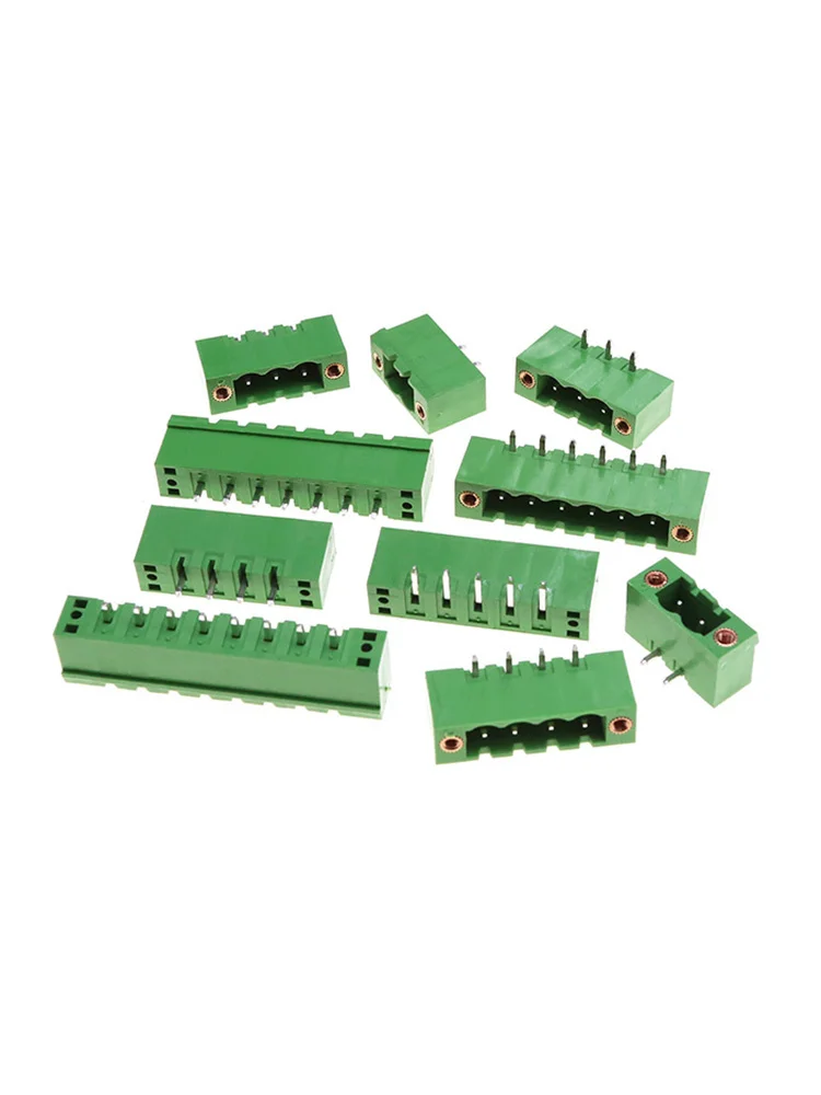 2EDGKM 5.08mm Wiring Terminal PCB Straight Needle Bent Needle Socket Plug-in 2p3p4P-8P Connector PCB Screw Terminal Block