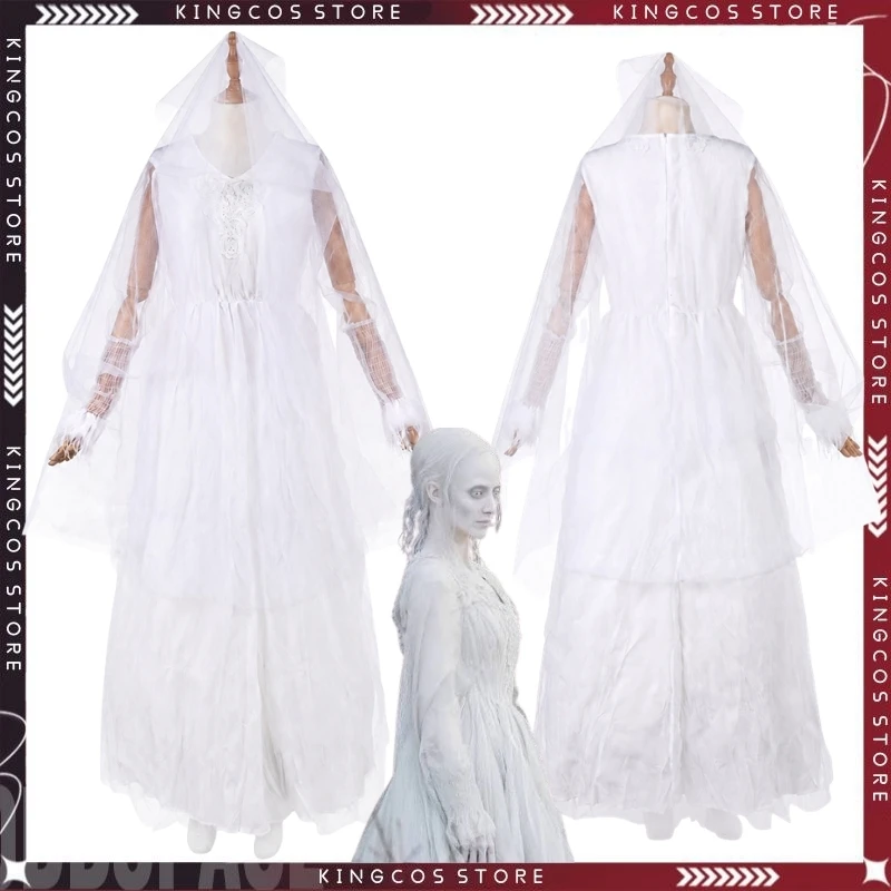 Ebenezer Ghost of Christmas Past Cosplay Women Costume Wedding Dress Roleplay Fantasia Outfits Halloween Carnival Party Suit