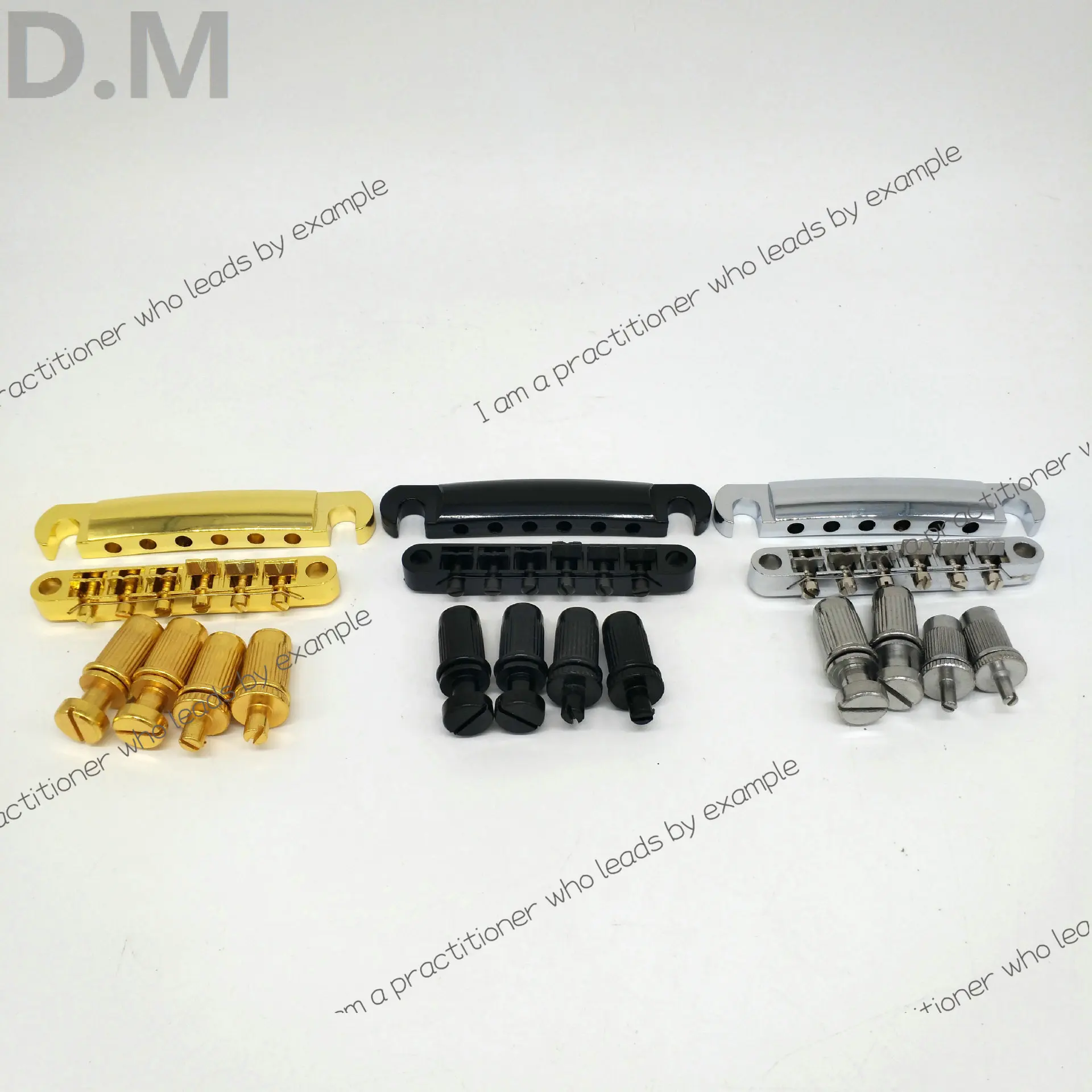 Electric Guitar Accessories 6 Strings Electric Guitar Fixed String Guitar Bridge, Zinc Alloy Drawing Plate Gold Silver Black