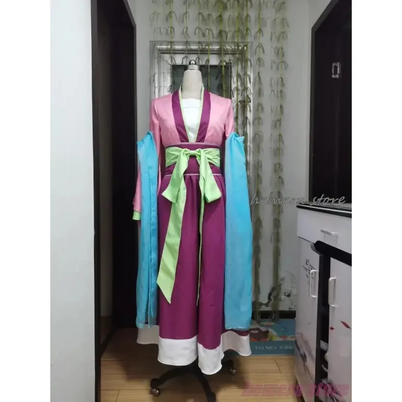 Maomao-Peluca de disfraz de Cosplay para mujer, falda de vestido de Anime The Apothecary Diaries, horquilla superior rosa, Kusuriya No Hitorigoto, Halloween
